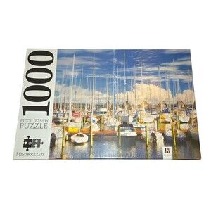 Hinkler Mindbogglers Marina 1000 PC.  27"X21" Jigsaw Puzzle NEW Docked Sailboats